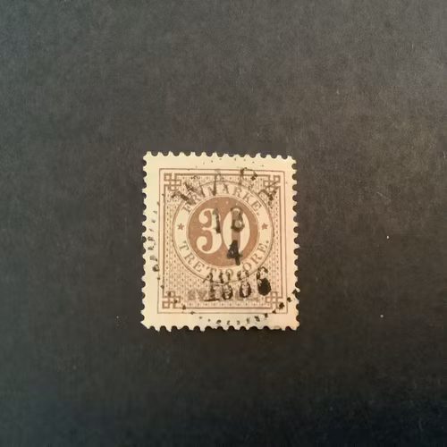 Ringtyp T 13 facit nr 35 lyxstämplat WARA