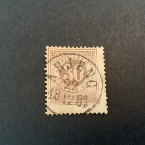Ringtyp T 13 facit nr 35 lyxstämplat ÅRJENG