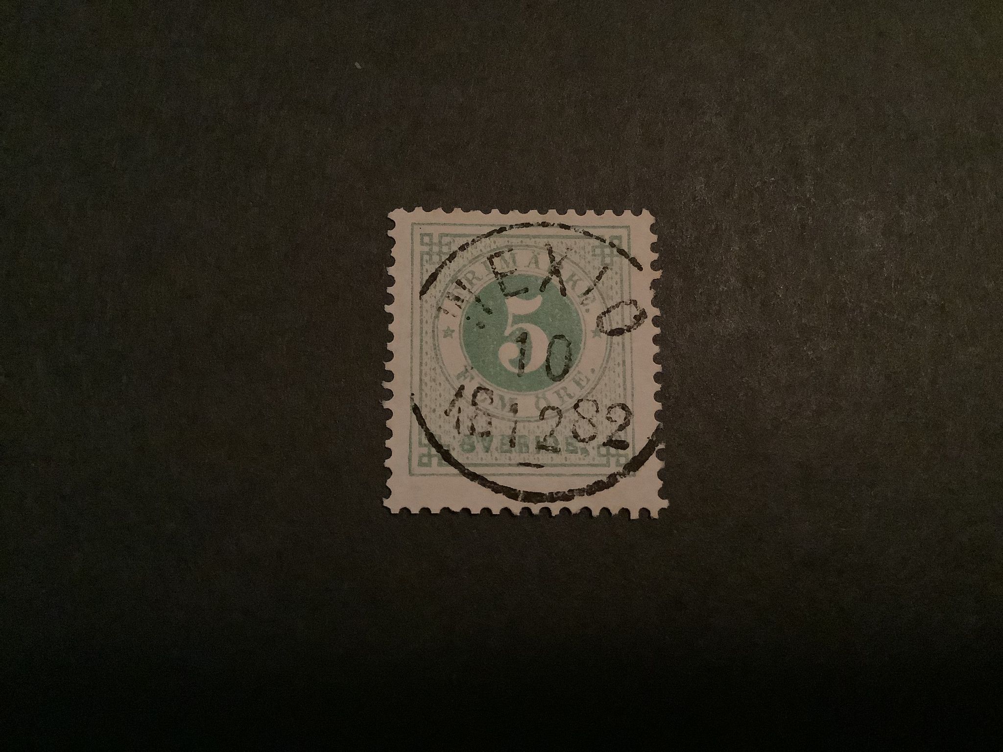 Ringtyp T 13 facit nr 30 lyxstämplat WEXIÖ