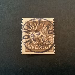 Stående lejon facit nr 148 A praktstämplat JÖNKÖPING