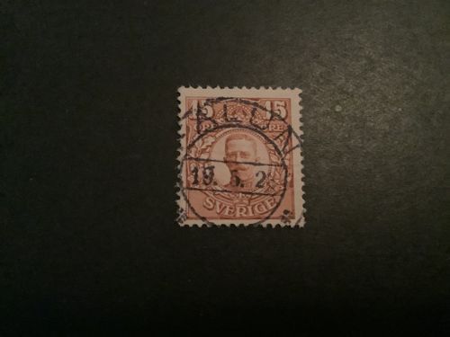 Gustaf V i medaljong facit nr 84 praktstämplat FALUN