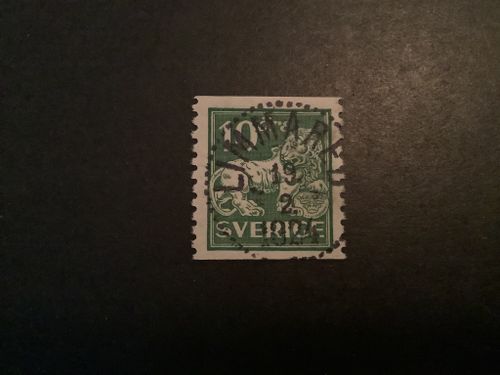 Stående lejon facit nr 144 A lyxstämplat LIMMARED