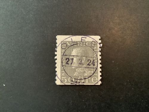 Gustaf V profil vänster facit nr 192 lyxstämplat OLEBY