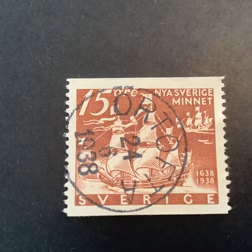 Nya Sverigeminnet facit nr 262 A fin sidvänd stämpel ÖRTOFTA