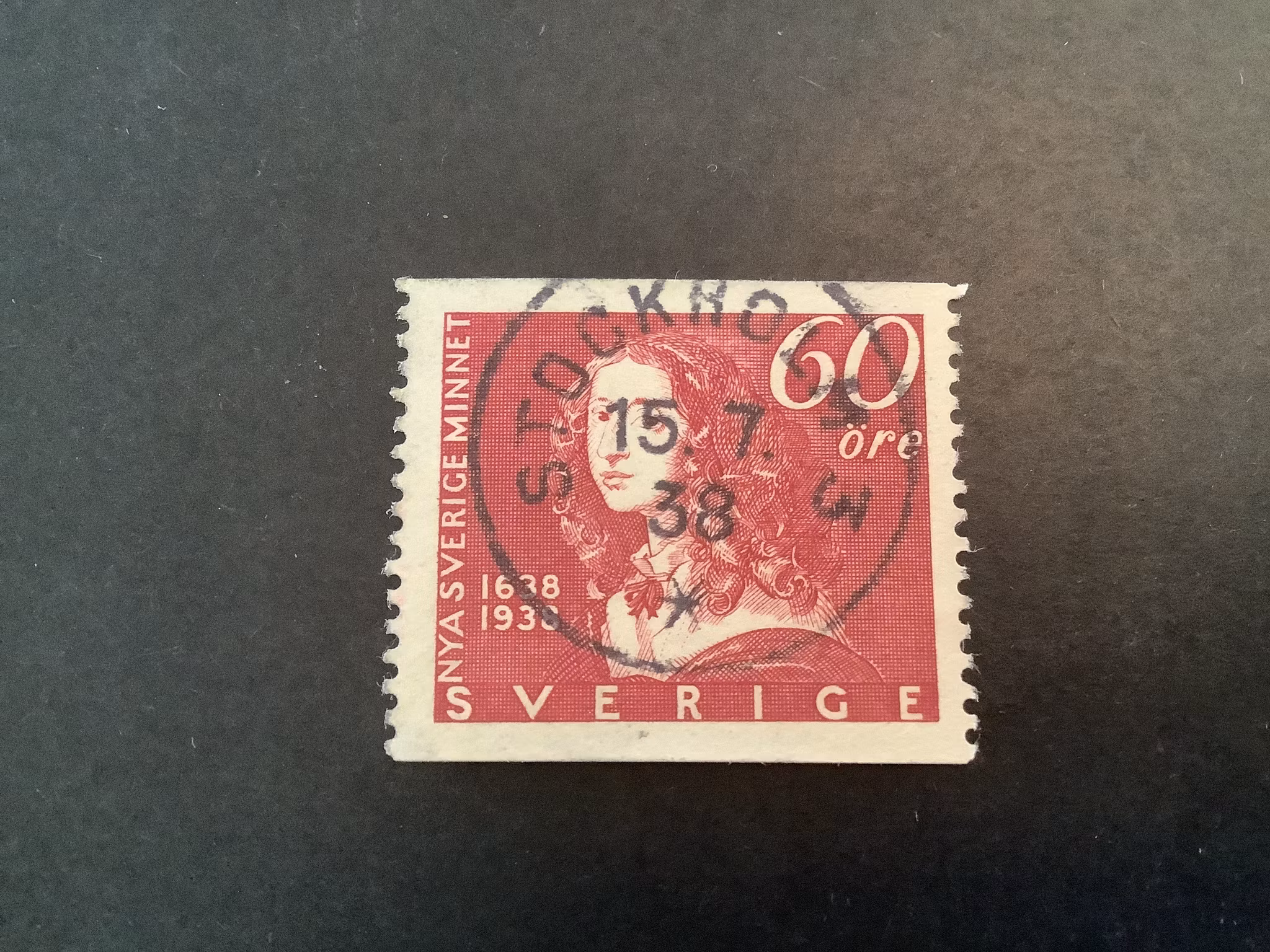 Nya Sverigeminnet facit nr 265 praktstämplat STOCKHOLM 3