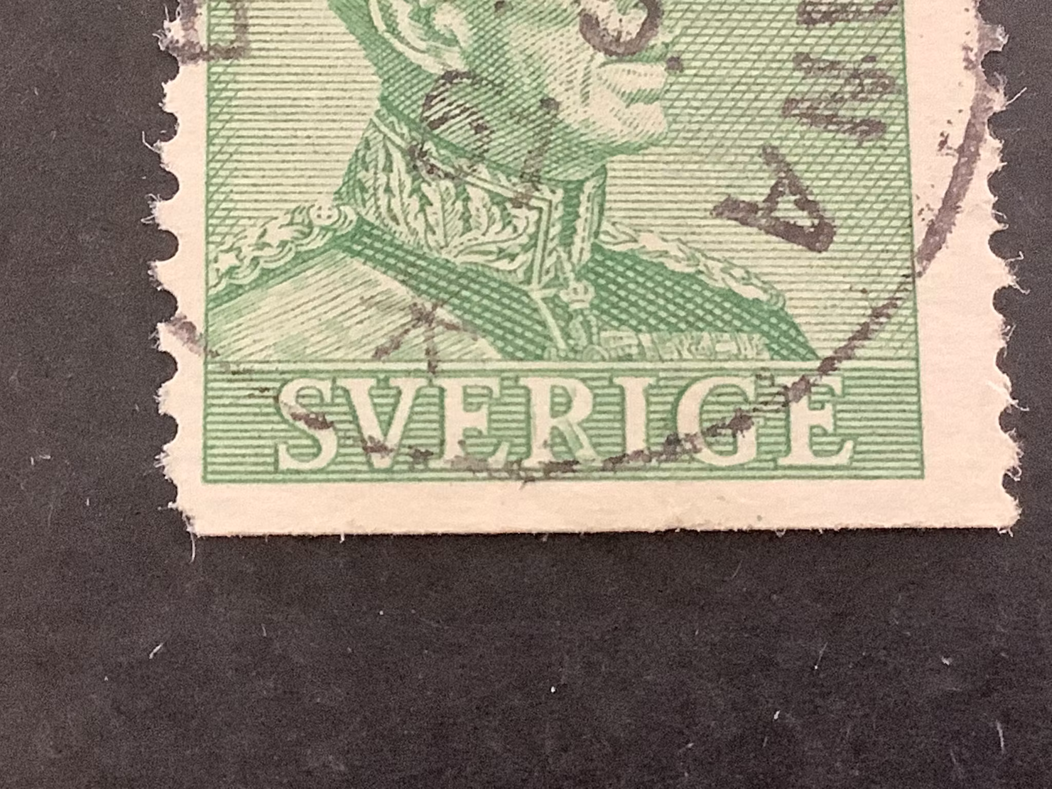 Gustaf V profil höger facit nr 274 V1 praktstämplat BERGSBRUNNA
