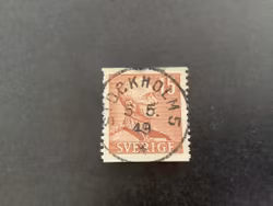 Gustaf V profil höger facit nr 275 I lyxstämplat STOCKHOLM 5