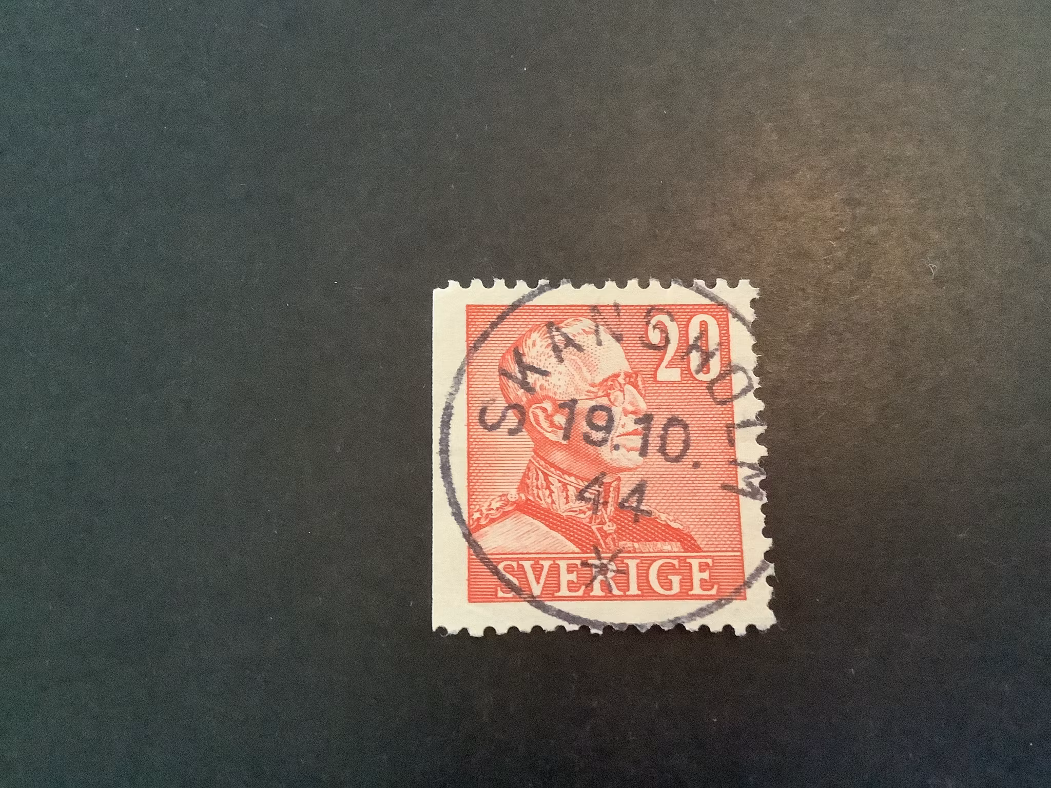 Gustaf V profil höger facit nr 276 B1 lyxstämplat SKANSHOLM
