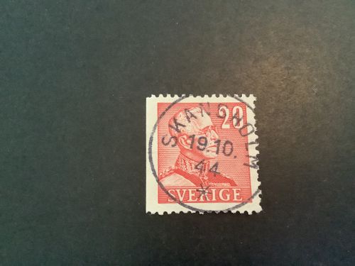 Gustaf V profil höger facit nr 276 B1 lyxstämplat SKANSHOLM
