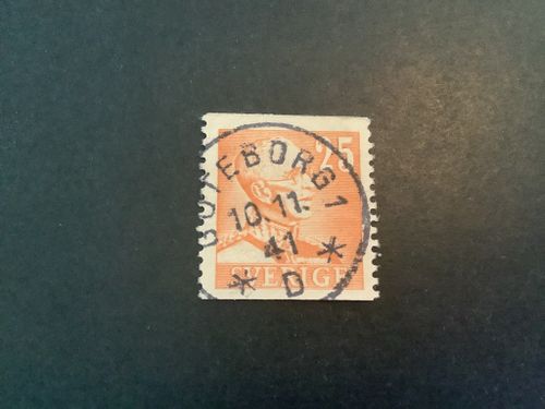 Gustaf V profil höger facit nr 277 praktstämplat GÖTEBORG 1