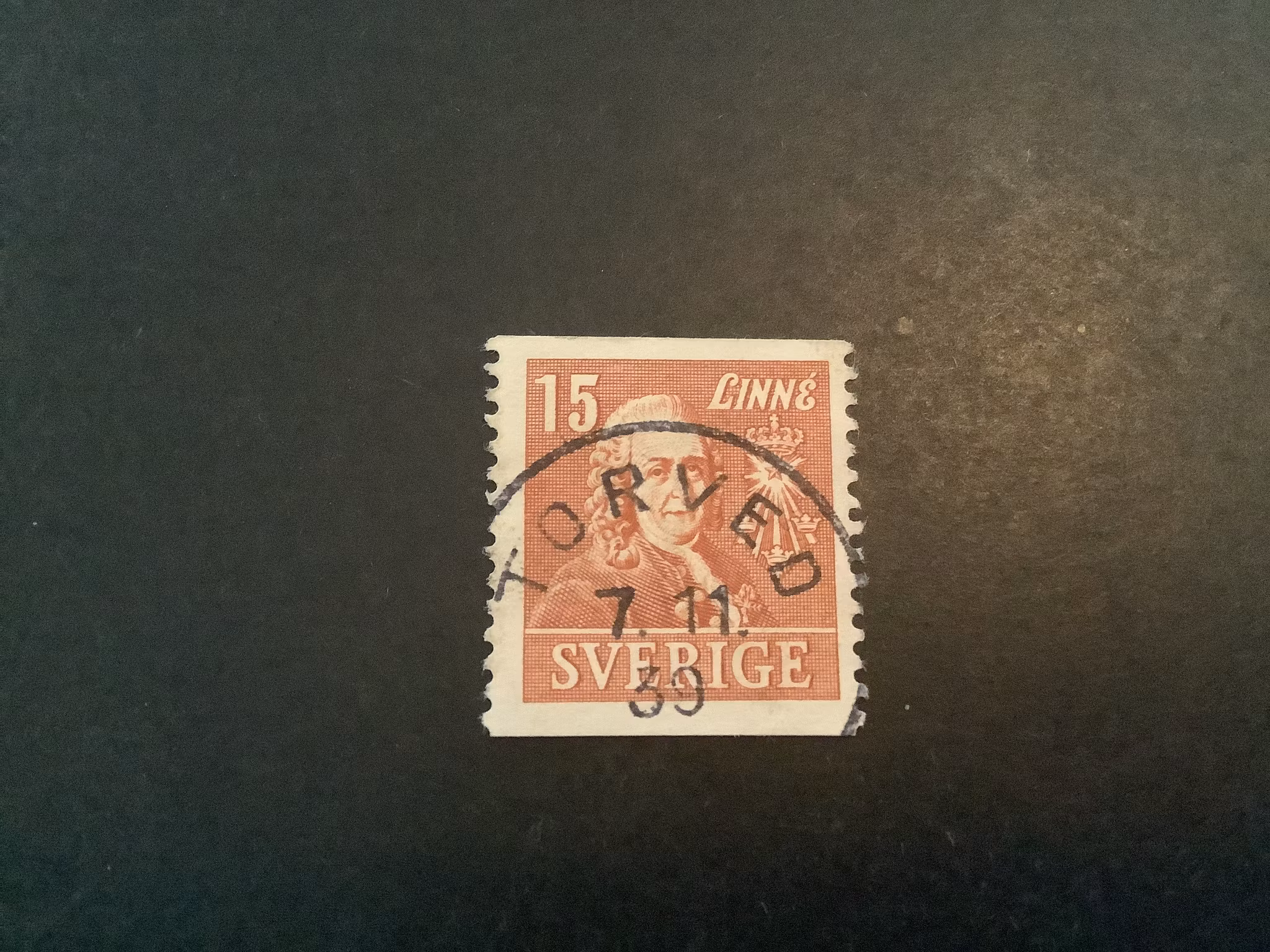 Kungliga vetenskapsakademien facit nr 321 A praktstämplat TORVED