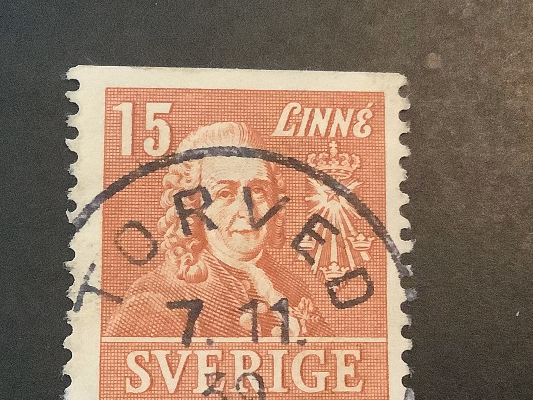 Kungliga vetenskapsakademien facit nr 321 A praktstämplat TORVED