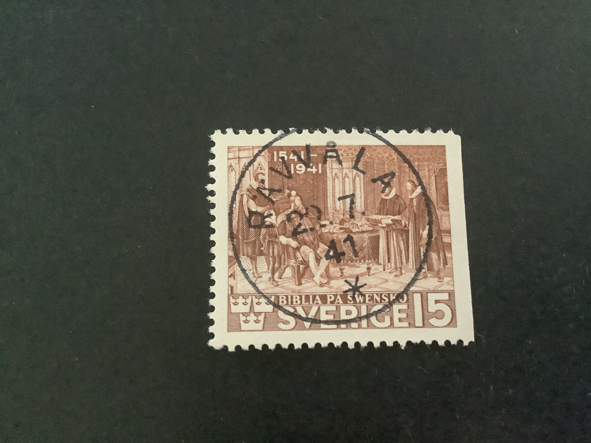Bibeln facit nr 328 B2 lyxstämplat RÄVVÅLA