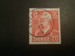 Gustaf V 85 år facit nr 344 B2 praktstämplat LÖVSTABRUK