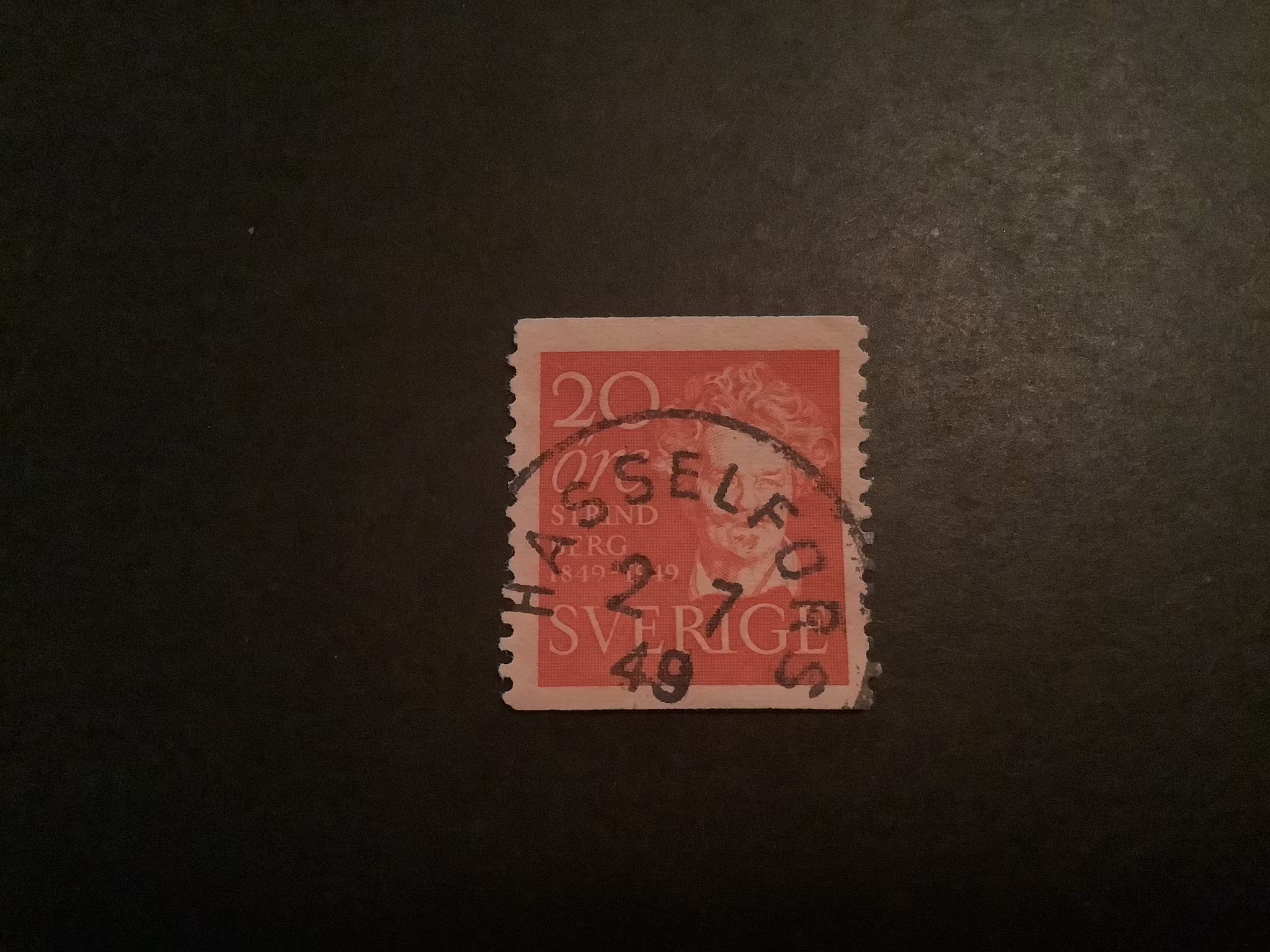 Strindberg facit nr 385 A praktstämplat HASSELFORS