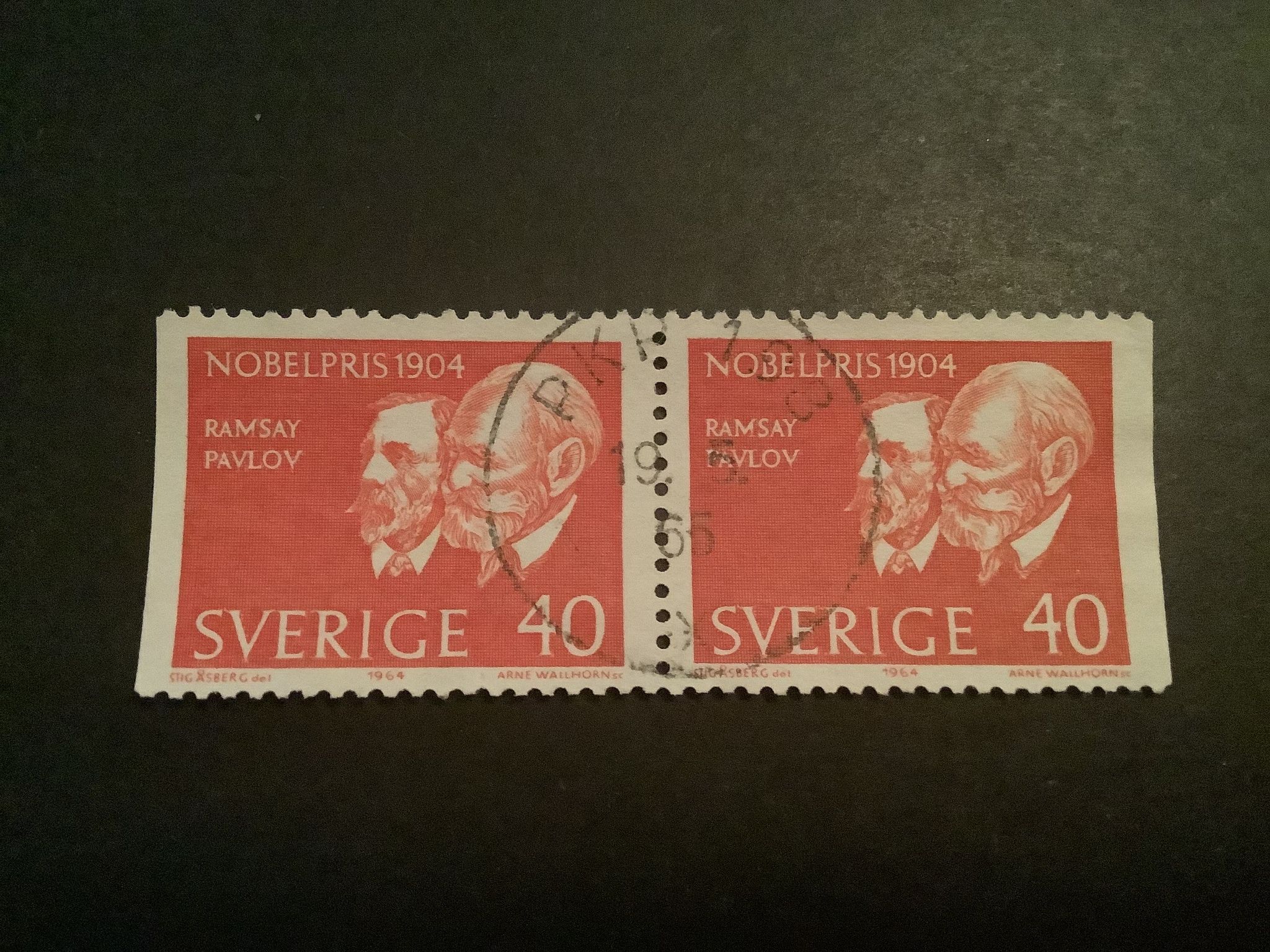 Nobelpris 1904 lyxstämplat par PKP 198