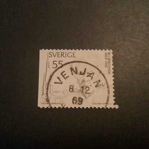 Bo Bergman facit nr 673 B1 praktstämplat VENJAN