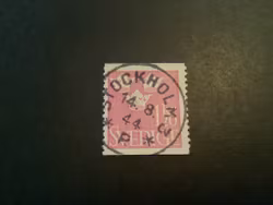 Tre kronor facit nr 298 praktstämplat STOCKHOLM 3