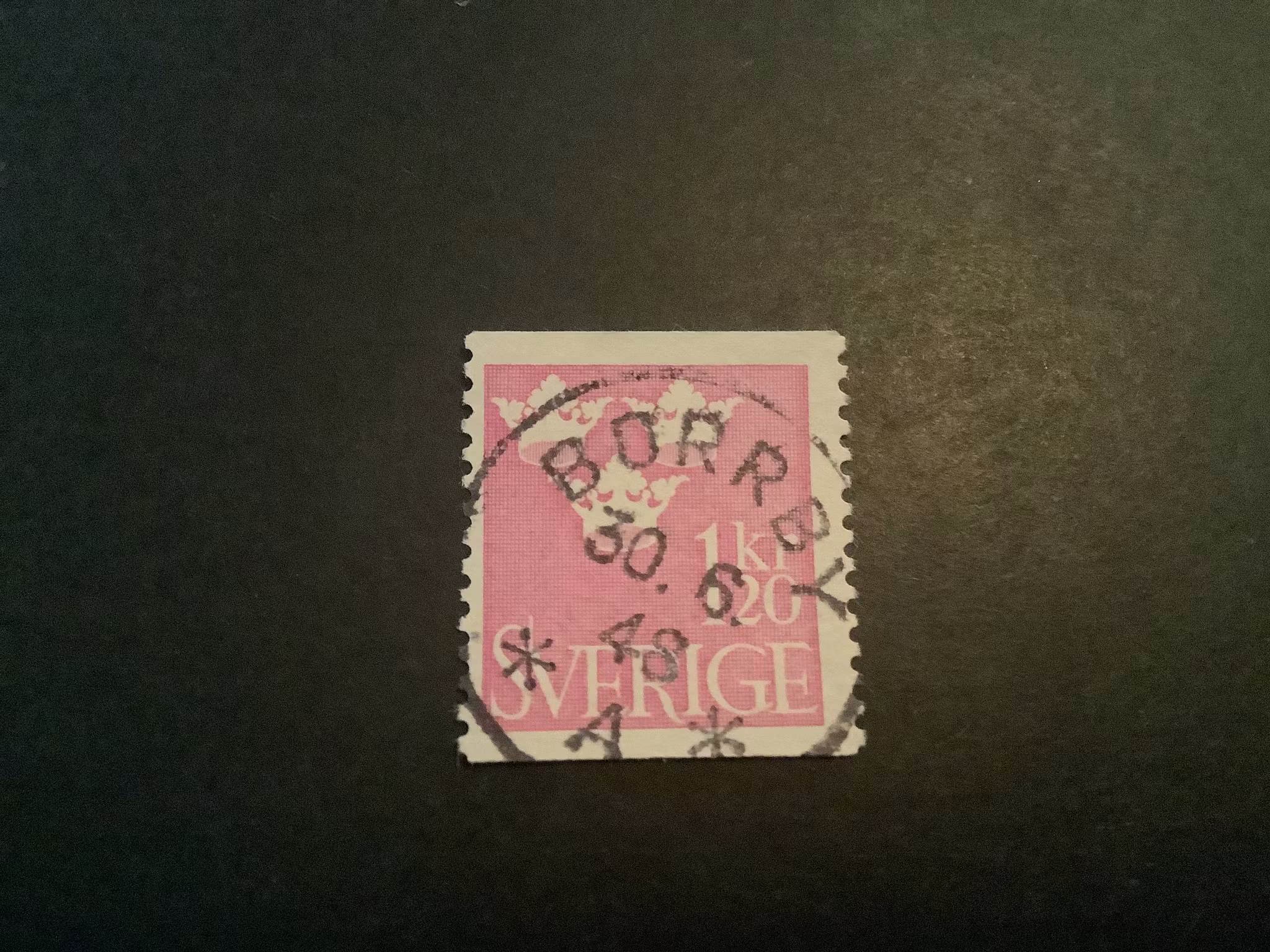 Tre kronor facit nr 298 praktstämplat BORRBY