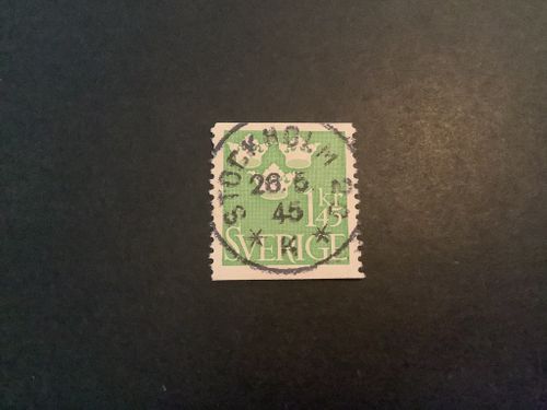 Tre kronor facit nr 301 lyxstämplat STOCKHOLM 20