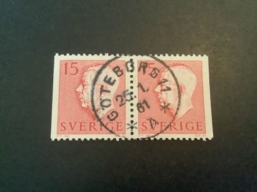 Gustaf VI Adolf typ II facit nr 413 BB praktstämplat GÖTEBORG 11