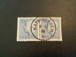 Gustaf VI Adolf typ II facit nr 416 BB praktstämplat par KATRINEHOLM