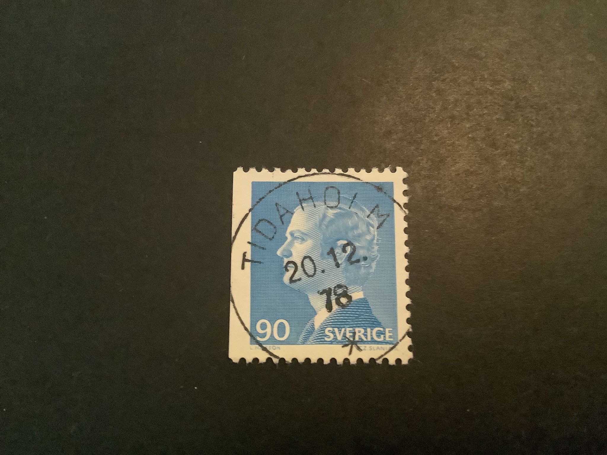 Carl XVI Gustaf typ I facit nr 918 B1 praktstämplat TIDAHOLM