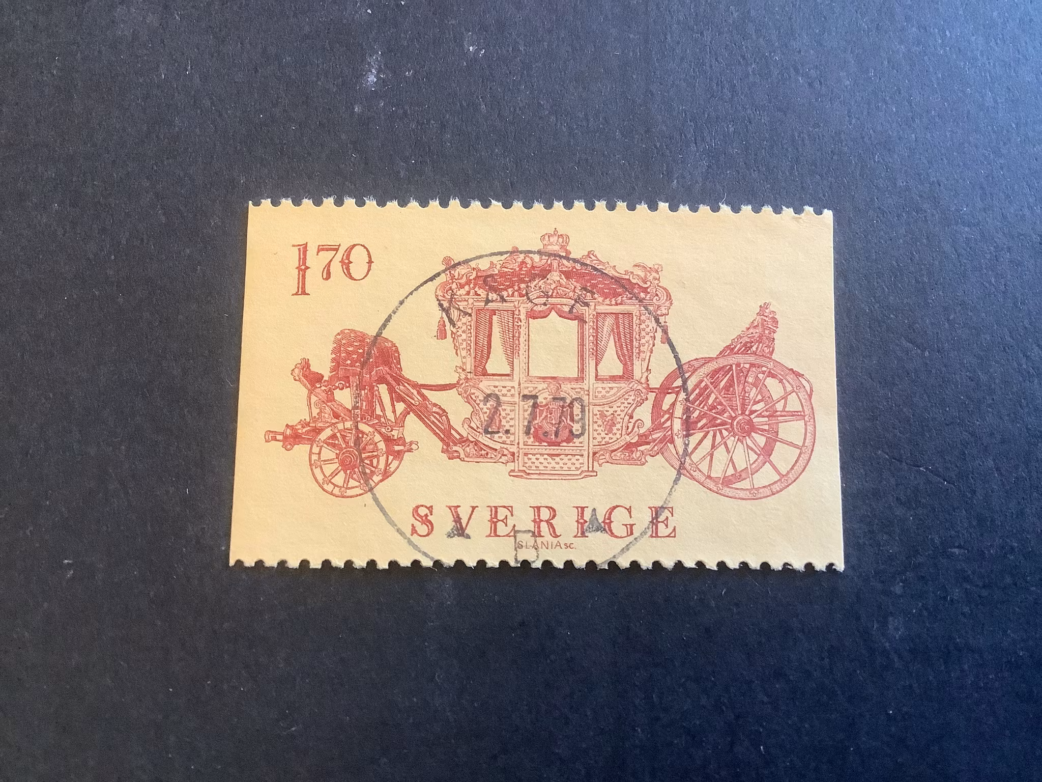 Kröningsvagn facit nr 1055 lyxstämplat KÅGE