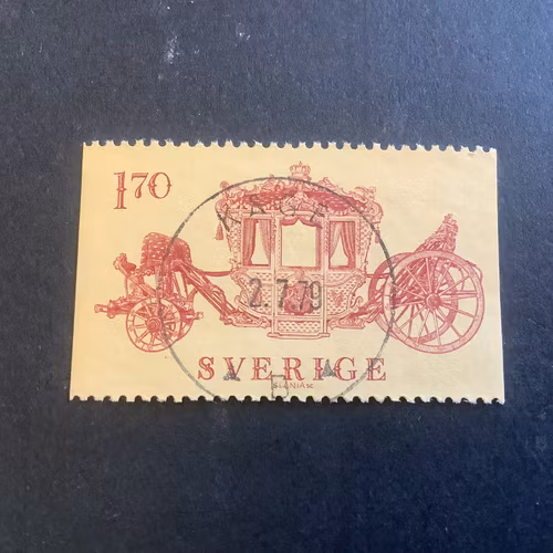 Kröningsvagn facit nr 1055 lyxstämplat KÅGE