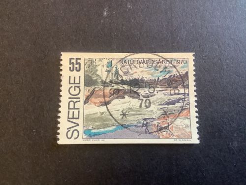 Europeiska naturvårdsåret facit nr 694 lyxstämplat STOCKHOLM 48