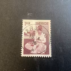 Knypplerska facit nr 955 B1 praktstämplat ÅRJÄNG