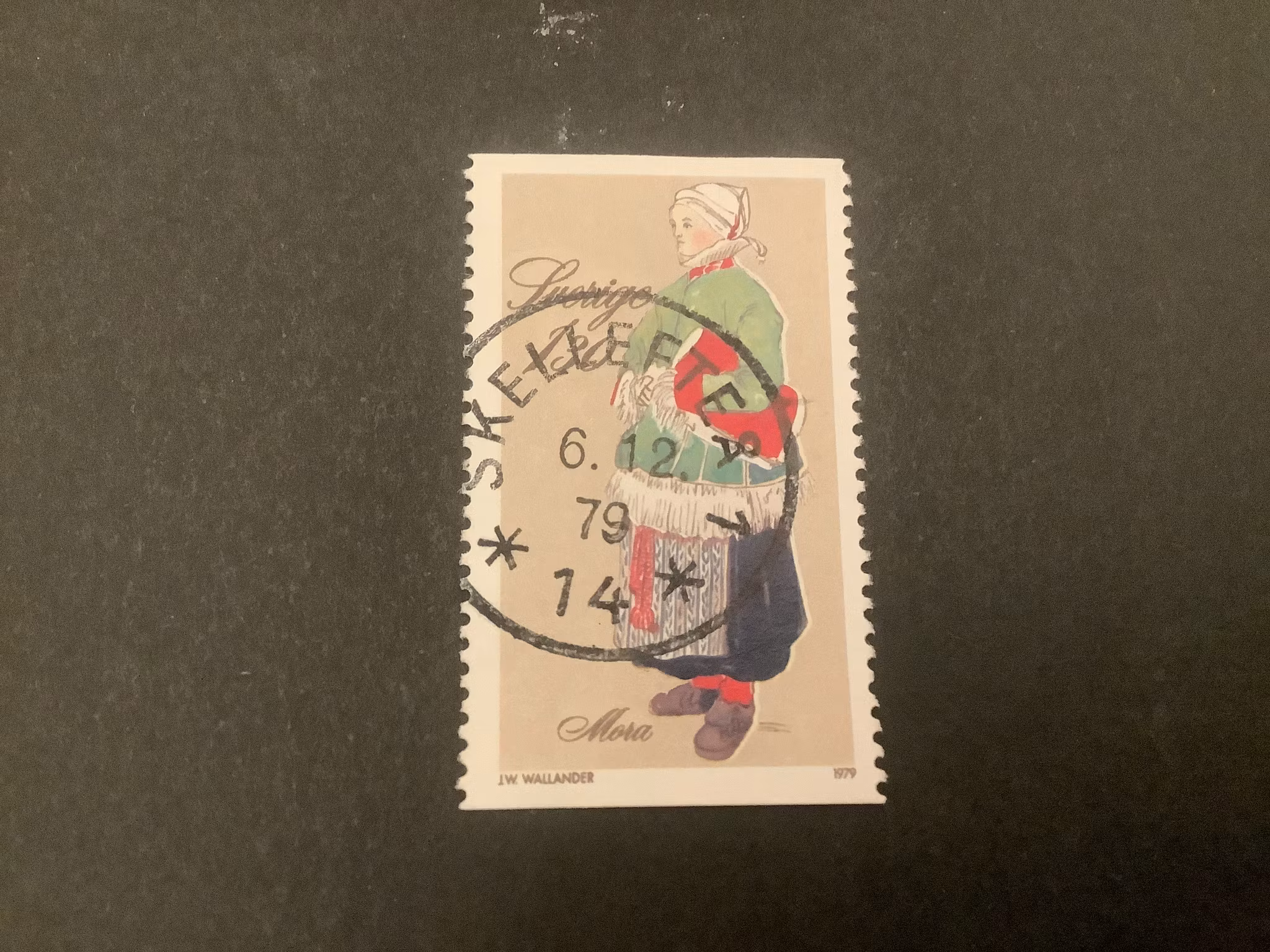 Folkdräkter facit nr 1109 praktstämplat SKELLEFTEÅ 1 *14*