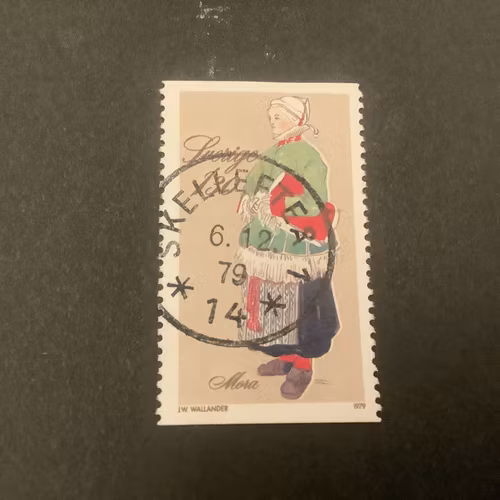 Folkdräkter facit nr 1109 praktstämplat SKELLEFTEÅ 1 *14*