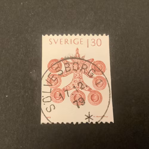 Folkdräkter facit nr 1107  praktstämplat SÖLVESBORG