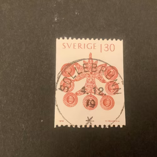 Folkdräkter facit nr 1107 lyxstämplat SOLLEBRUNN