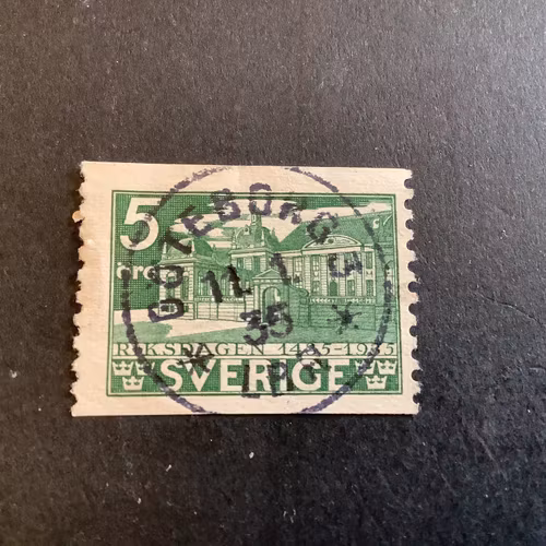 Riksdagen 500 år facit nr 240 A praktstämplat GÖTEBORG 3