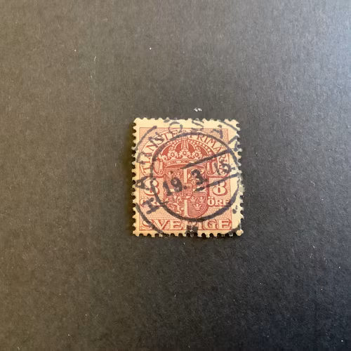 Tjänstefrimärke vm krona facit nr TJ 31 Praktstämplat HÄRNÖSAND