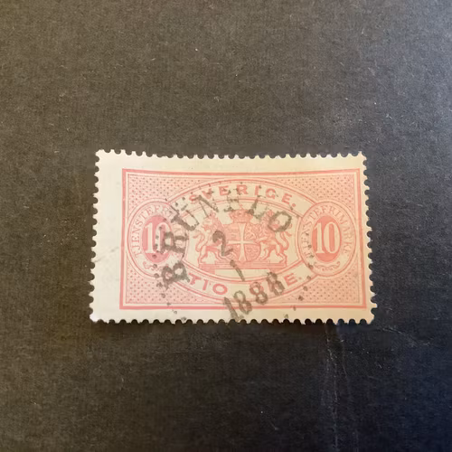 Tjänstefrimärke TJ 16  praktstämplat BRUNFLO