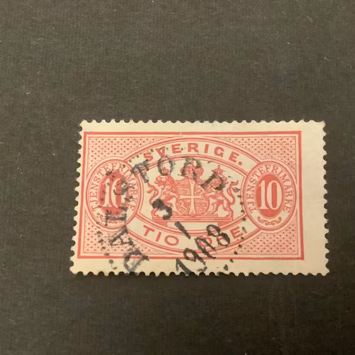 Tjänstefrimärke facit nr TJ 16 praktstämplat DALSTORP