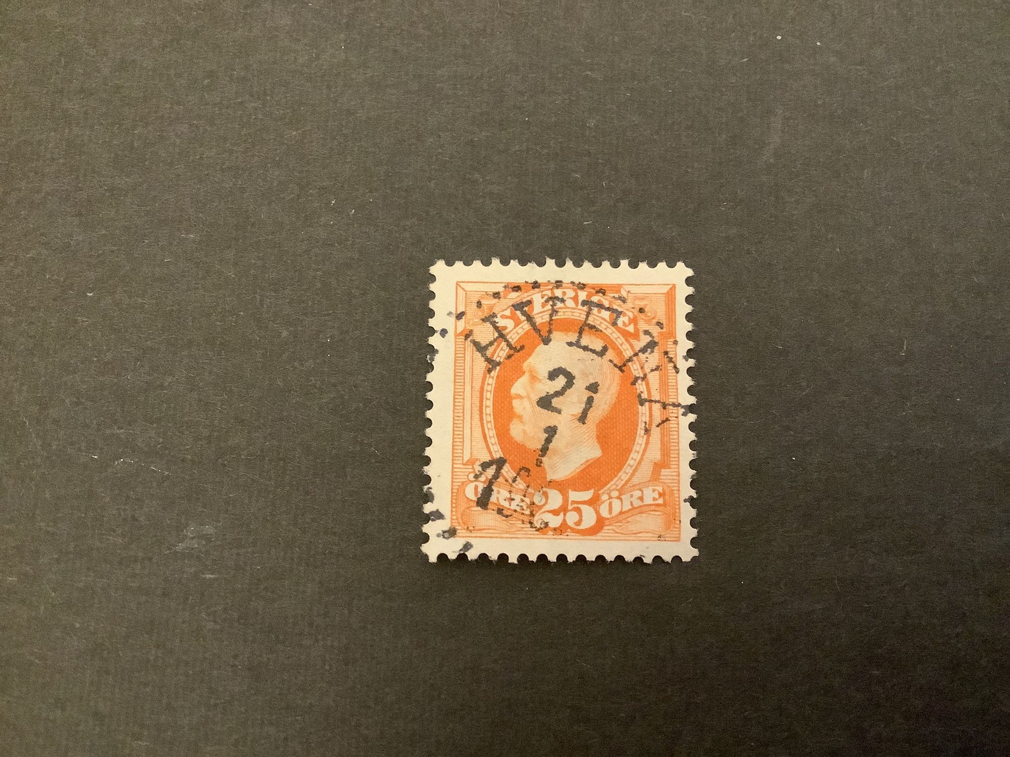 Oscar II Facit 57 praktstämplat HVENA