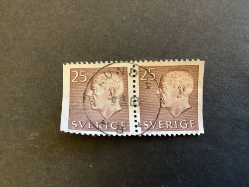 Gustaf VI Adolf facit nr 420 BB lyxstämplat par LUND 4