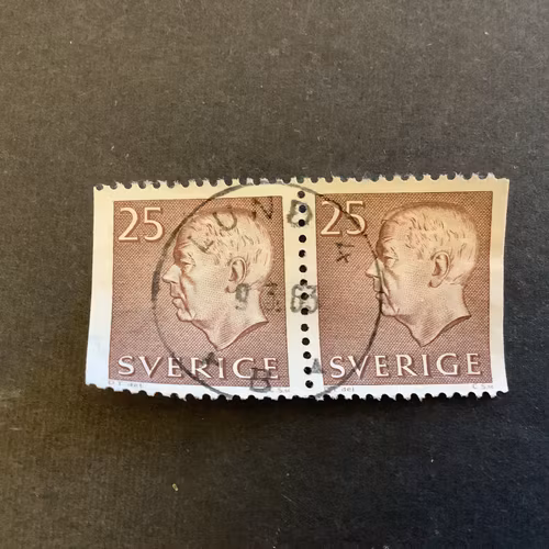 Gustaf VI Adolf facit nr 420 BB lyxstämplat par LUND 4