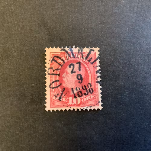 Oscar II facit nr 54 praktstämplat NORDMALING