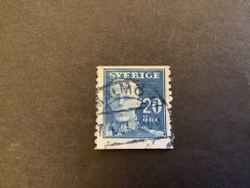 Gustaf V en face facit nr 151 A stämplat  med lödskarvslinje