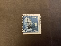 Gustaf V en face facit nr 151 A stämplat med lödksarvslinje