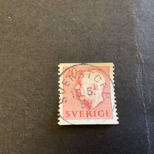 Gustaf VI Adolf typ I facit nr 405 A praktstämplat SVENSTORP