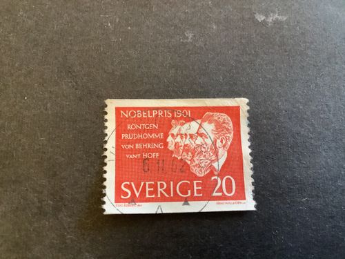 Nobelpris 1901 facit nr 529 A lyxstämplat VILLINGSBERG