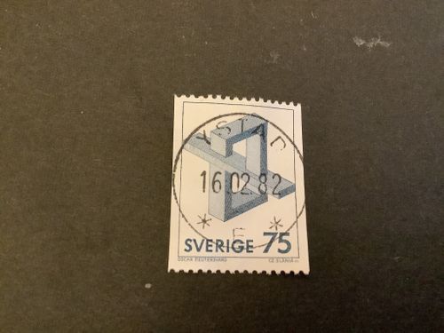 Omöjliga figurer facit nr 1201 lyxstämplat YSTAD