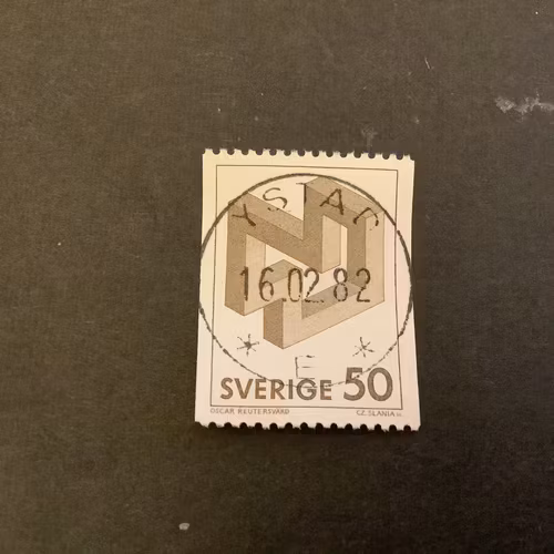Omöjliga figurer facit nr 1200 lyxstämplat YSTAD