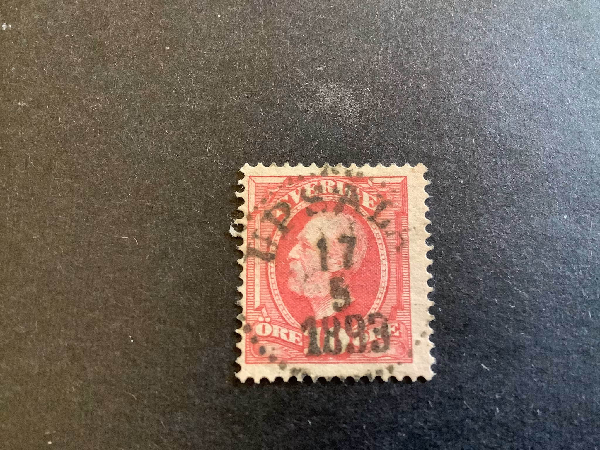 Oscar II facit nr 54 lyxstämplat UPSALA
